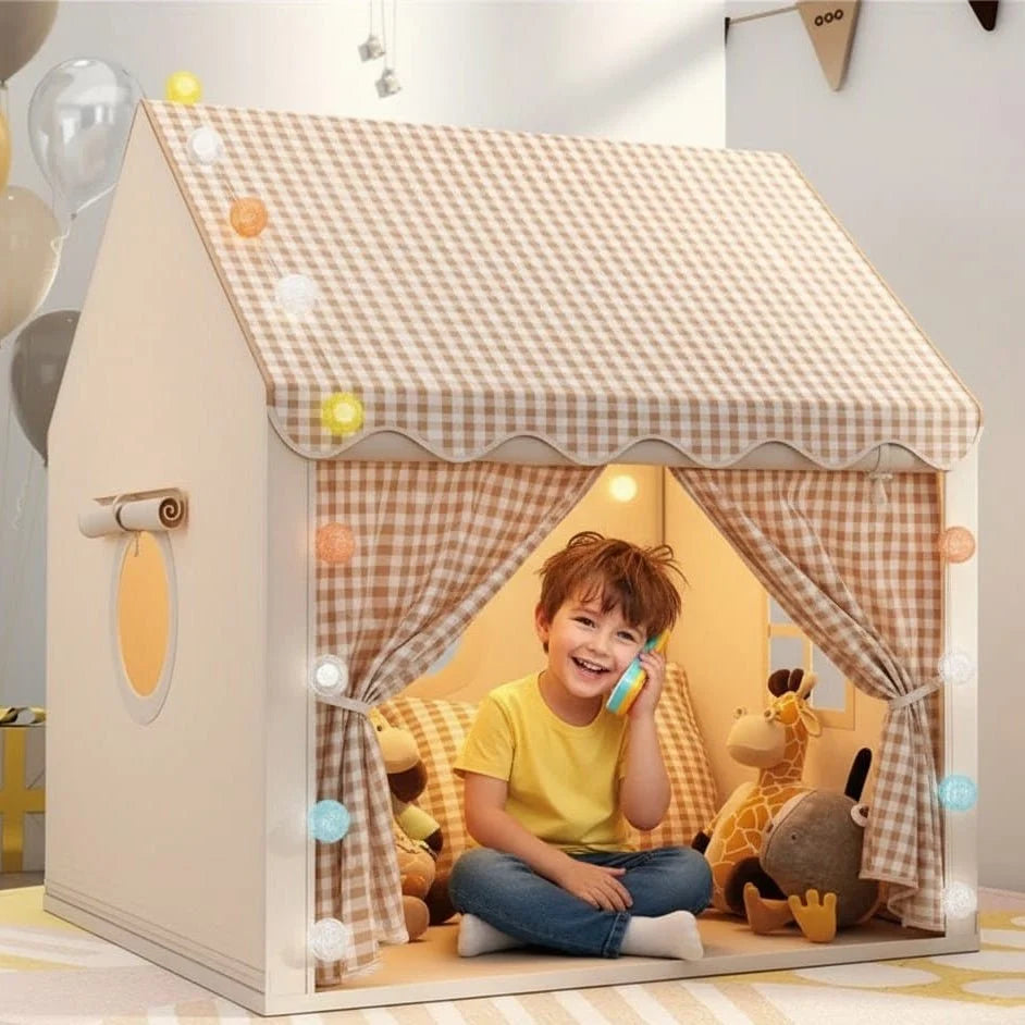 Play Tent Cotton Blend Foldable Lightweight With Carrying Bag