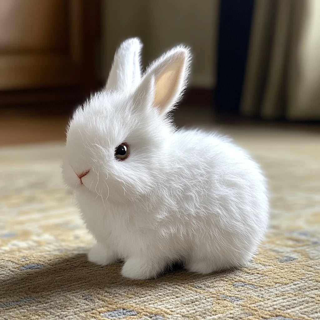 Plush Bunny Lifelike Motion Soft Faux Fur