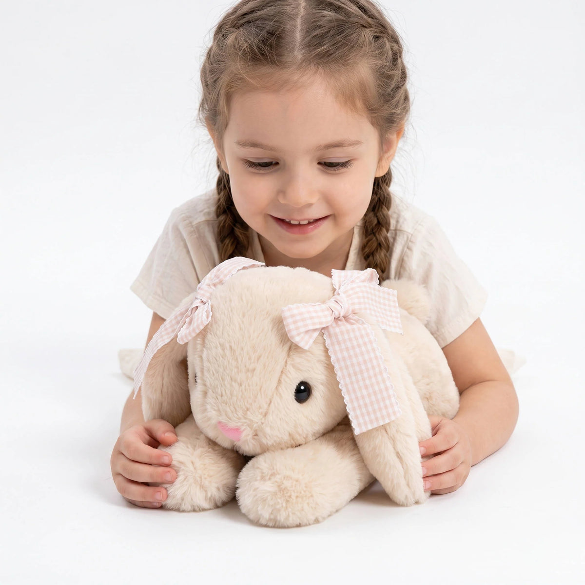 Plush Bunny Toy Ultra-Soft Lop-Eared Machine Washable