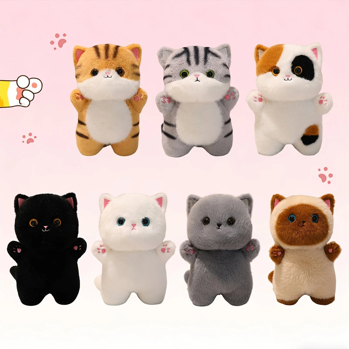Plush Cat Soft Fluffy Seven Color Designs