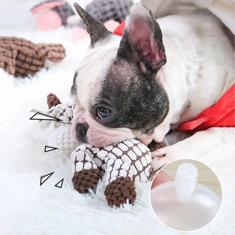 Plush Dog Toy Reinforced Squeaker Machine Washable