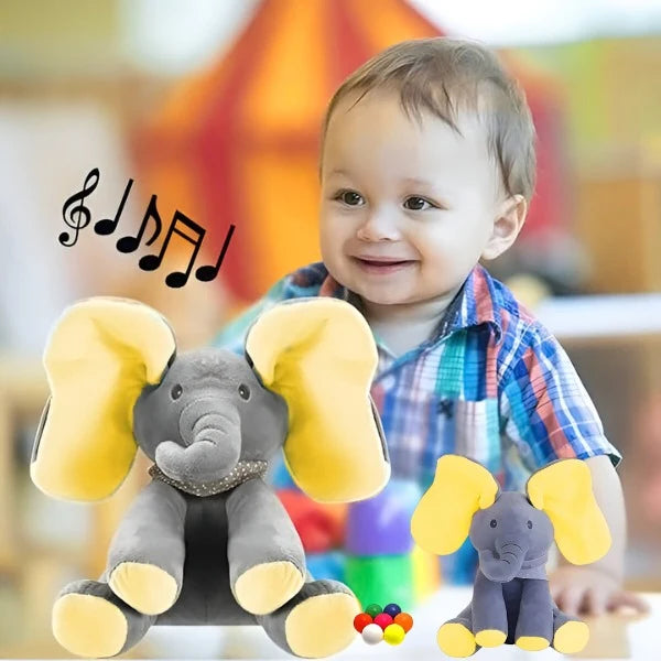 Plush Elephant Musical Ear-Flap Soft Fabric