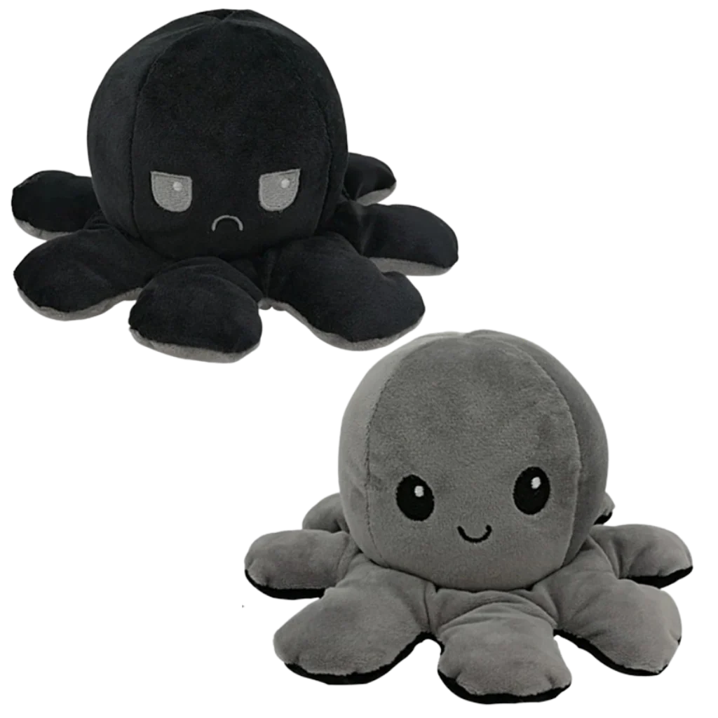 Plush Toy Octopus Reversible Dual-Expression Soft Cotton