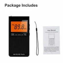 Pocket Radio AM/FM Weather Alerts 20 Presets