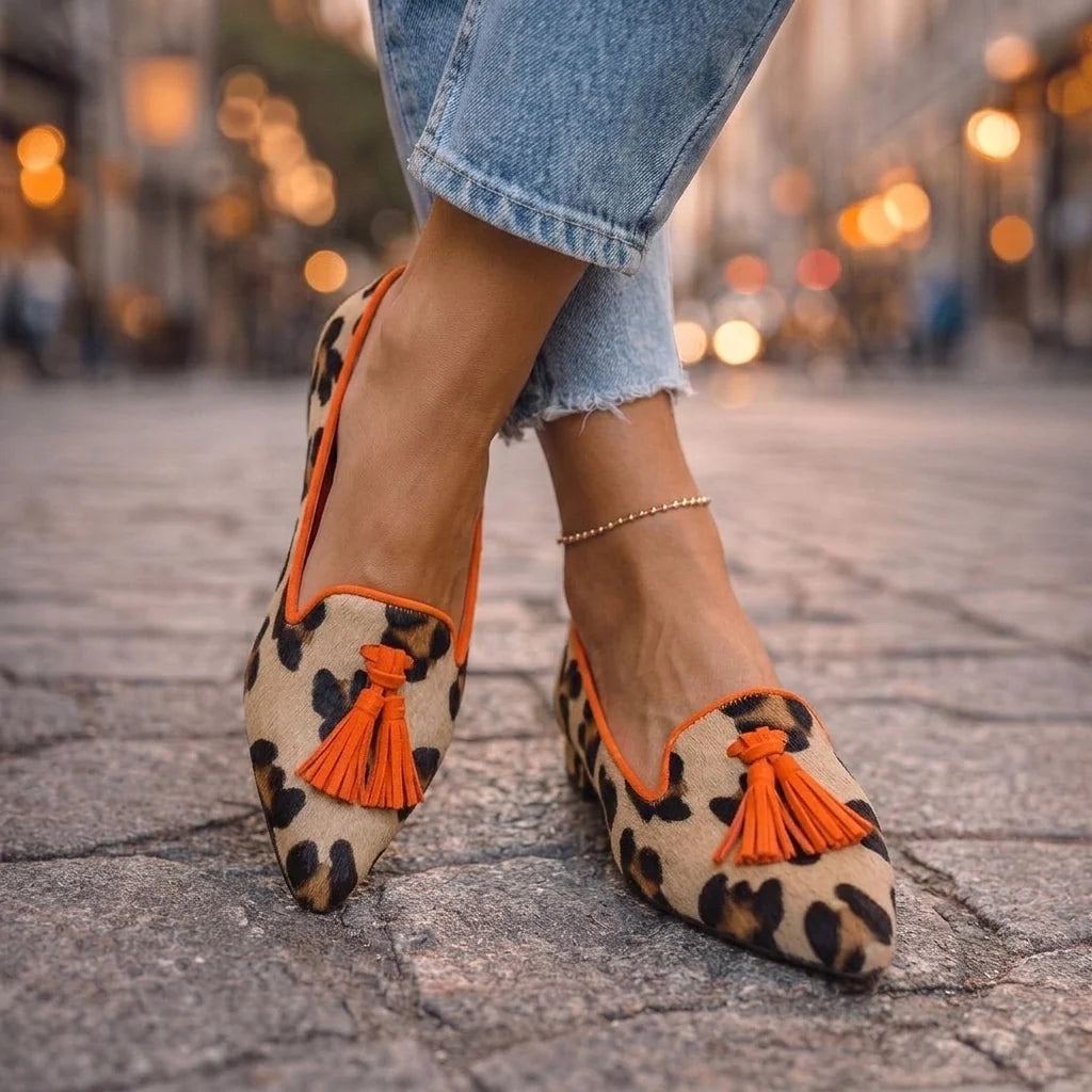 Pointed-Toe Flats Soft Flannel Slip-On Cushioned Support