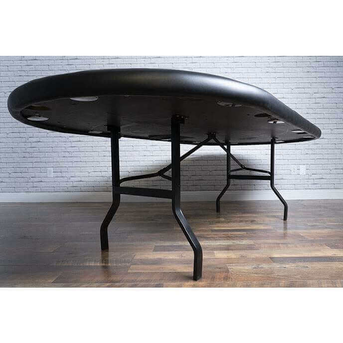 Poker Table Oval Seats 10 Folding Steel Legs