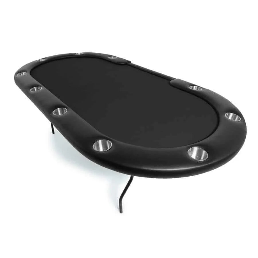 Poker Table Oval Seats 10 Folding Steel Legs
