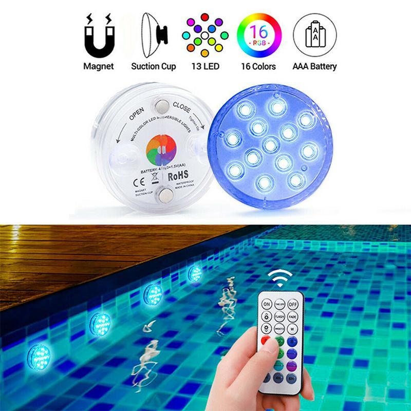 Pool Light Color-Changing LED Remote Control IP68 Submersible