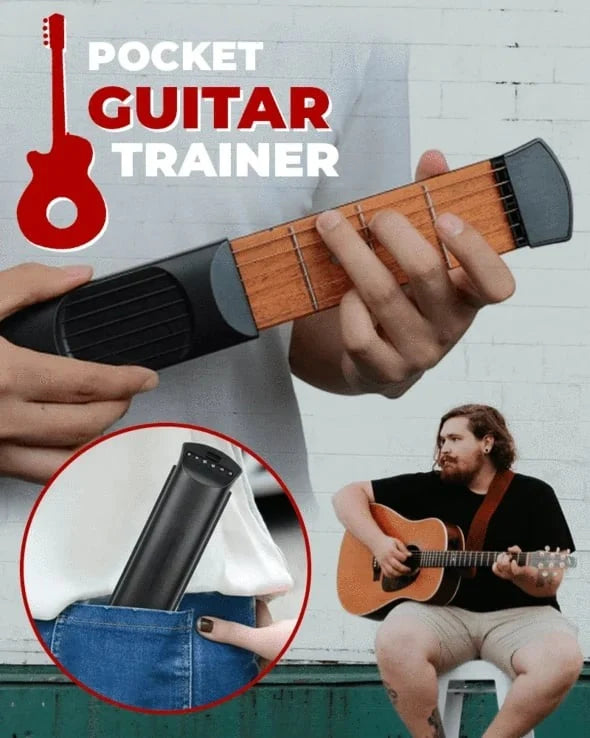 Portable Guitar Trainer Real Strings Chord Chart & Metronome