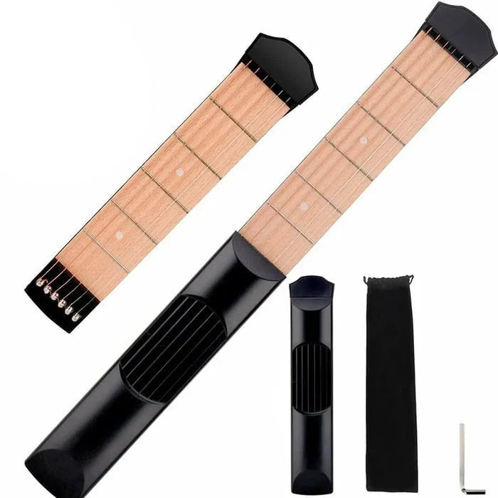 Portable Guitar Trainer Real Strings Chord Chart & Metronome