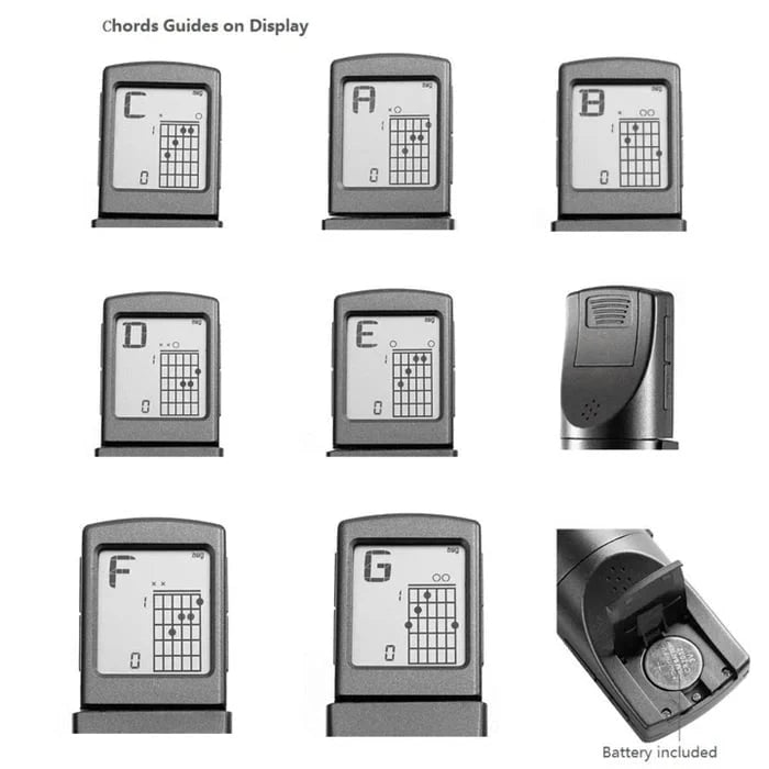 Portable Guitar Trainer Real Strings Chord Chart & Metronome