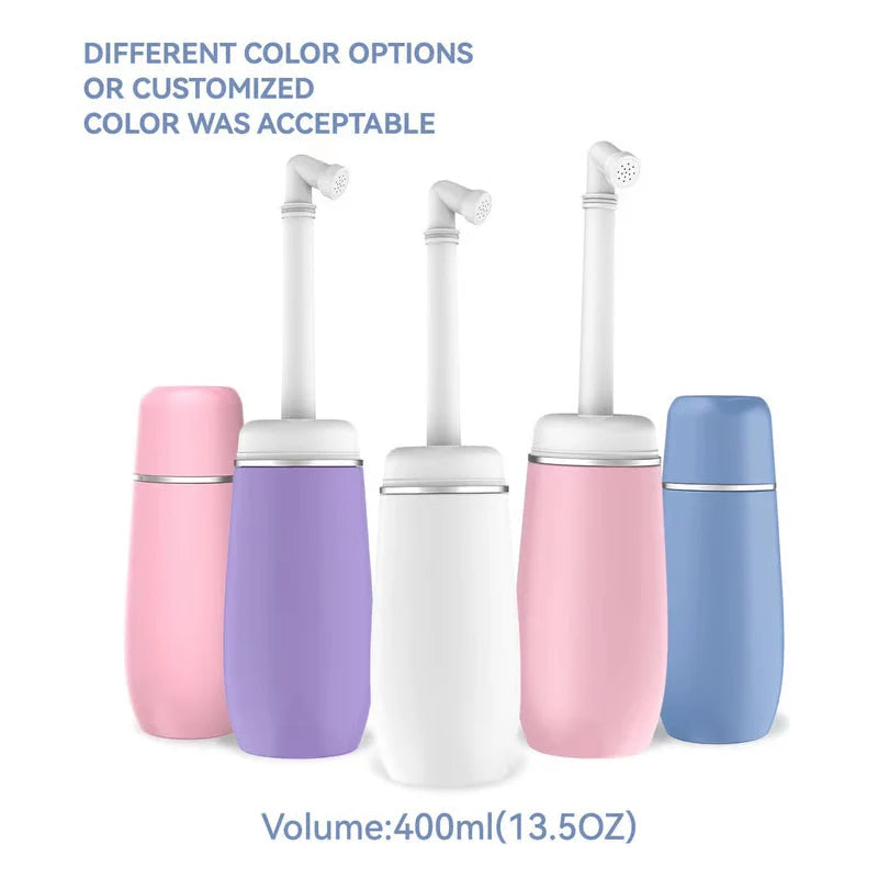 Portable Hand Bidet 400ml Attachable Angled Nozzle