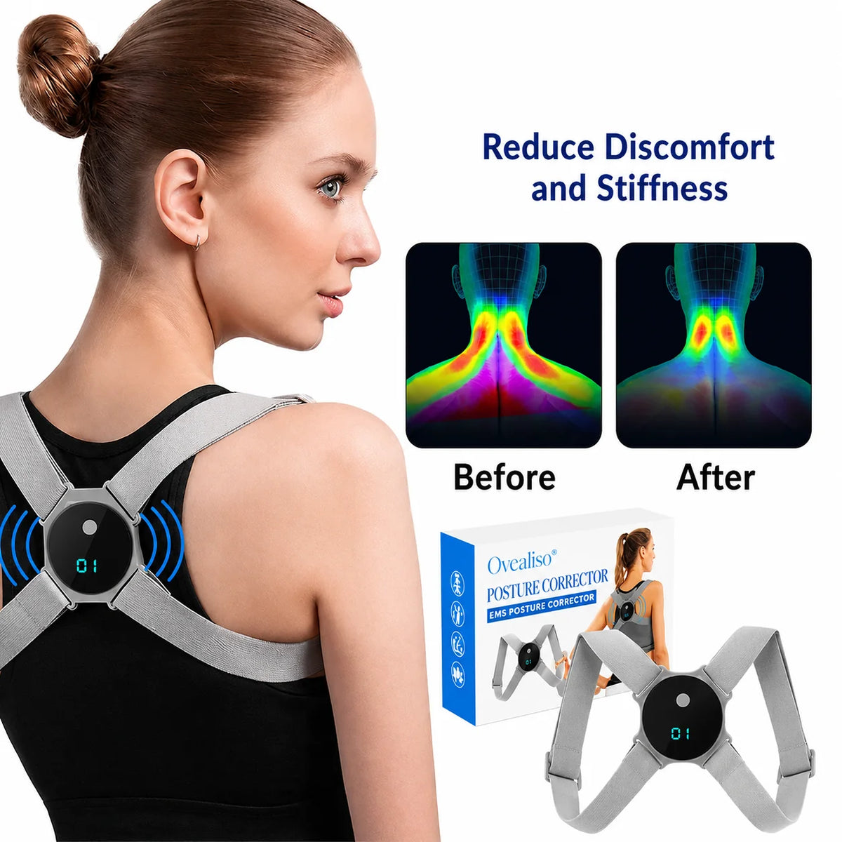 Posture Corrector EMS Stimulation & Vibration Feedback