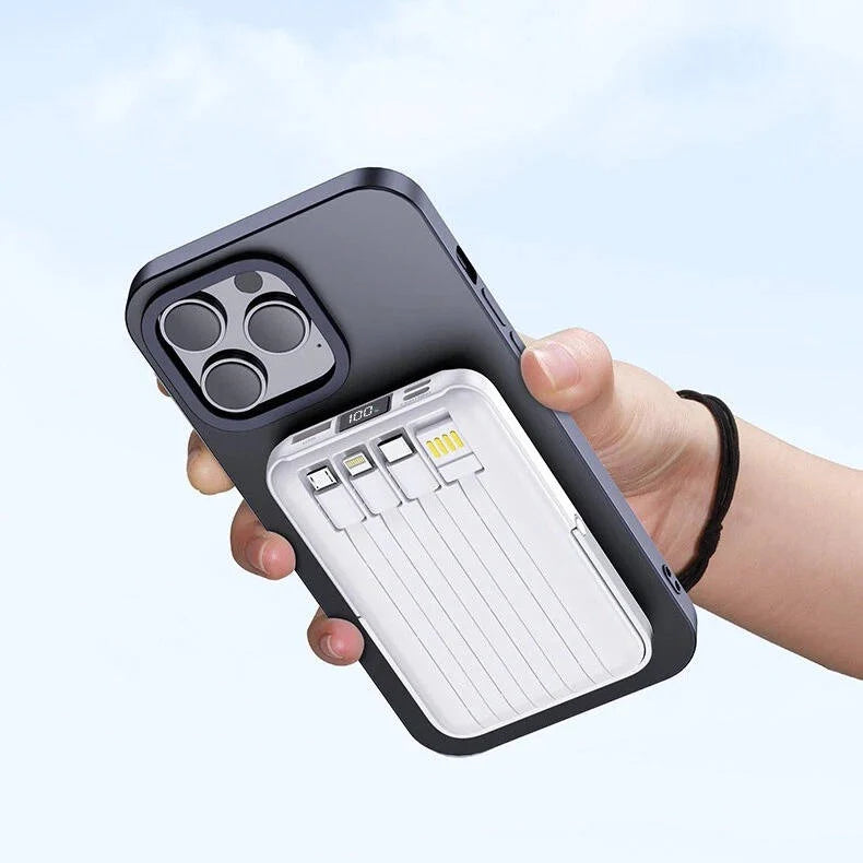 Power Bank 10000mAh Magnetic Wireless & Built-In Cables