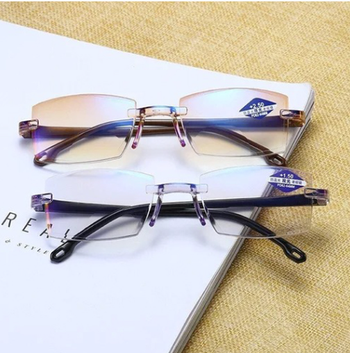 Progressive Glasses Rimless Ultra-Light Anti-Blue Light