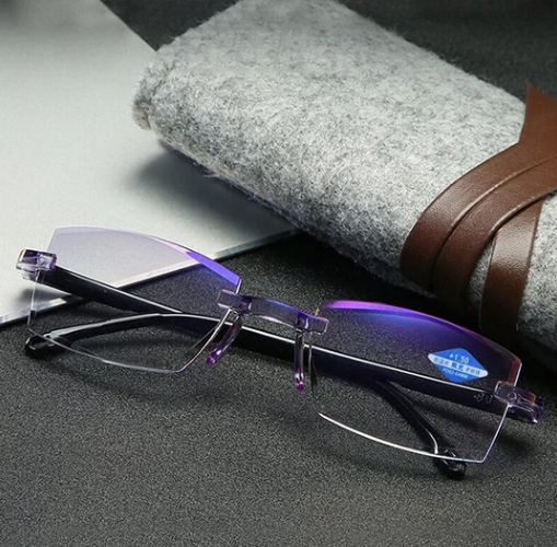 Progressive Glasses Rimless Ultra-Light Anti-Blue Light