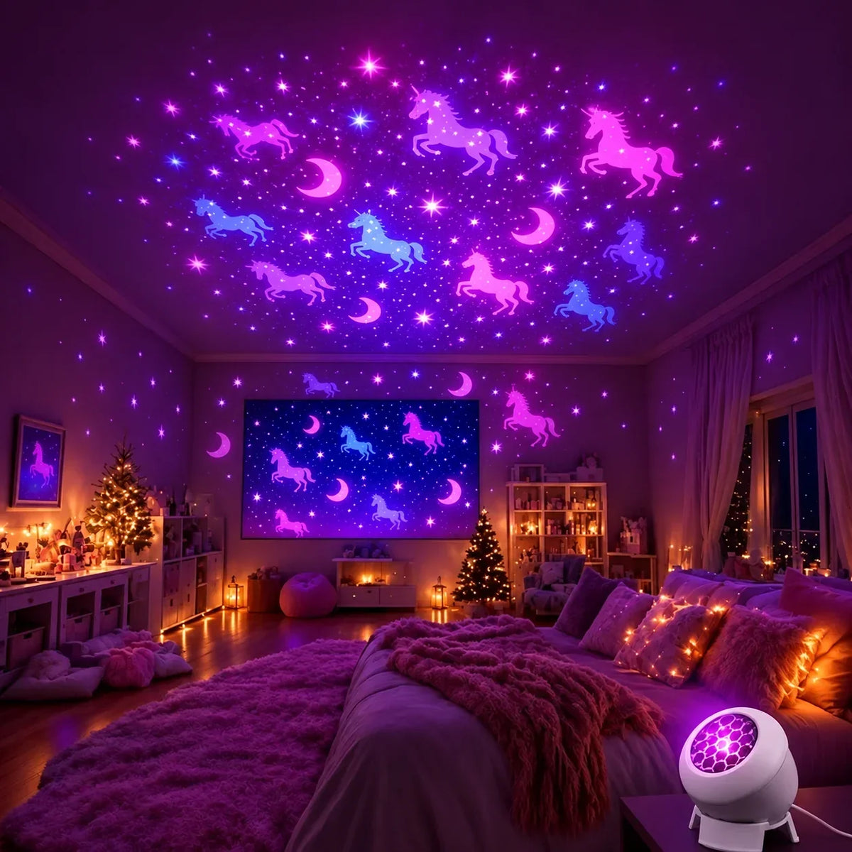 Projection Night Light USB-Powered Wall & Ceiling Scenes