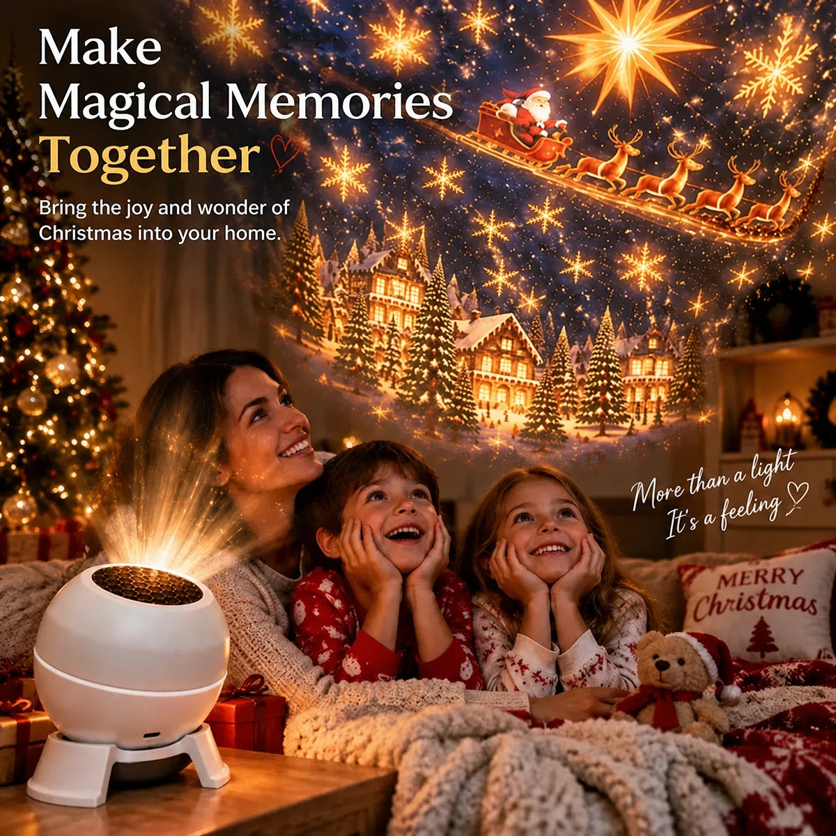Projection Night Light USB-Powered Wall & Ceiling Scenes