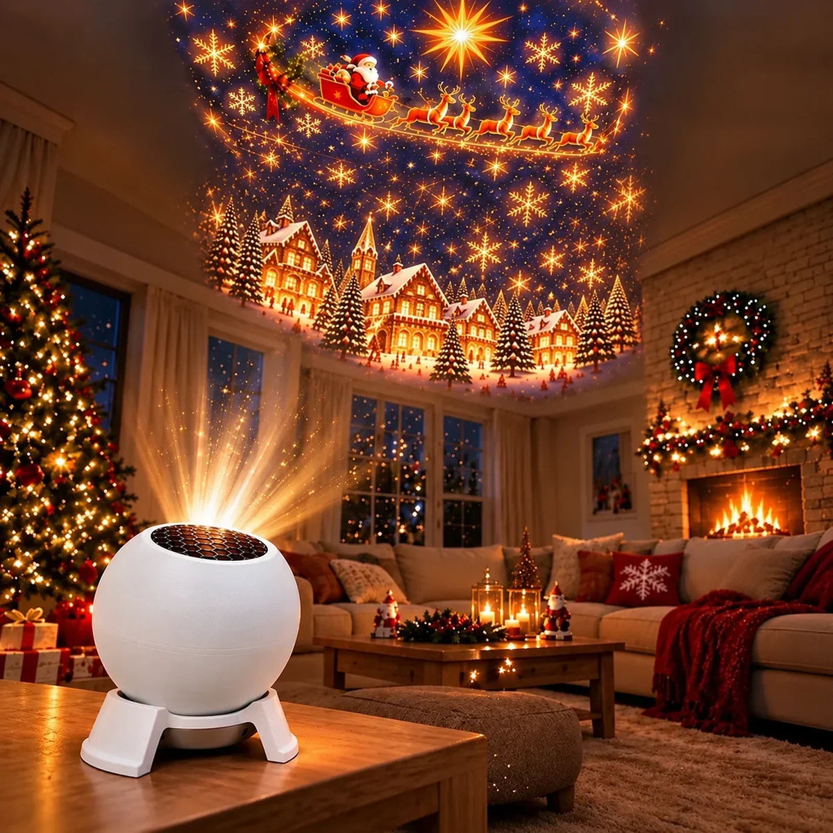Projection Night Light USB-Powered Wall & Ceiling Scenes