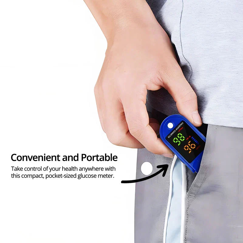 Pulse Oximeter Fingertip Sensor HD LED Display Portable Design