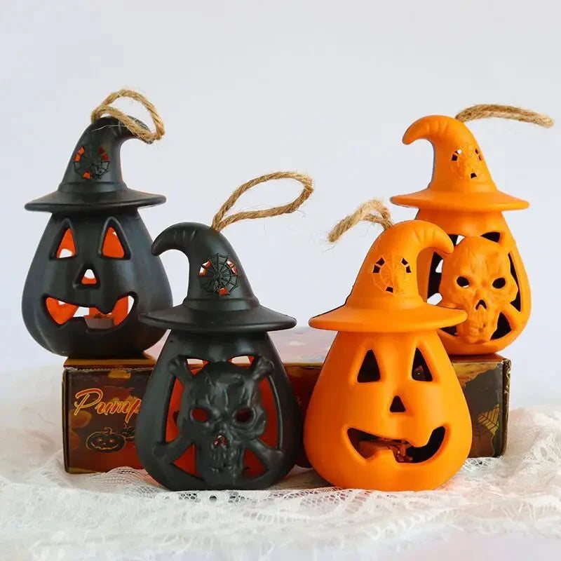 Pumpkin Lantern Battery-Powered Portable Flameless LED