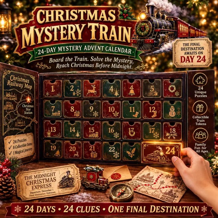 Puzzle Advent Calendar 24-Day Screen-Free Mystery Adventure