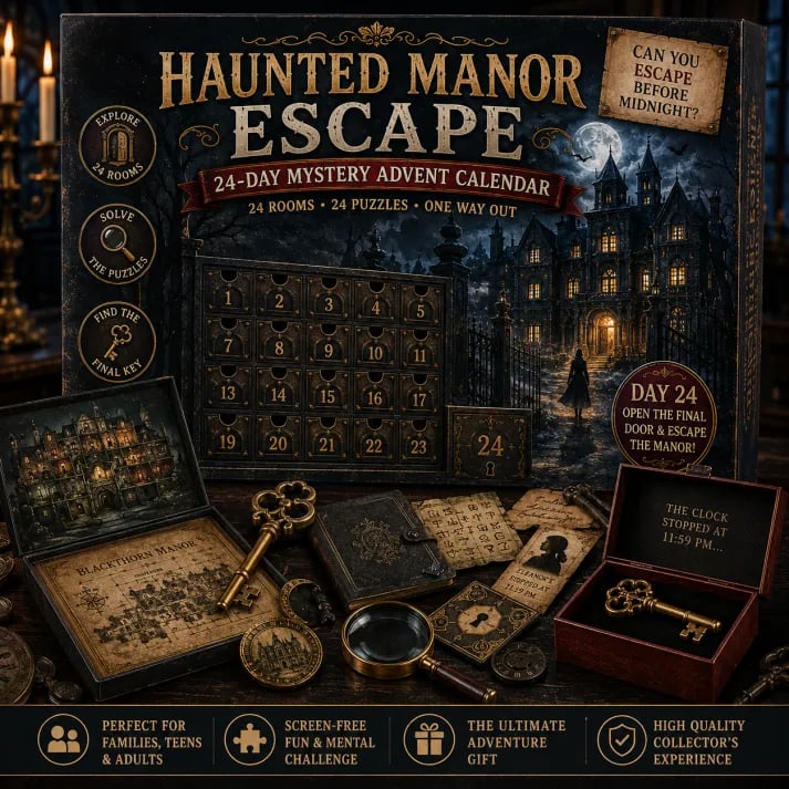 Puzzle Advent Calendar 24-Day Screen-Free Mystery Adventure