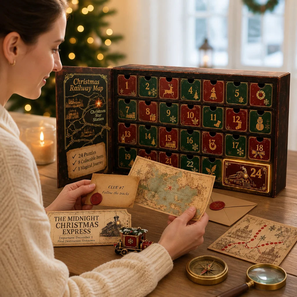 Puzzle Advent Calendar 24 Days Escape Room Challenges 6 Themes