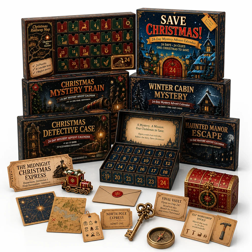 Puzzle Advent Calendar Escape Room 24 Daily Challenges