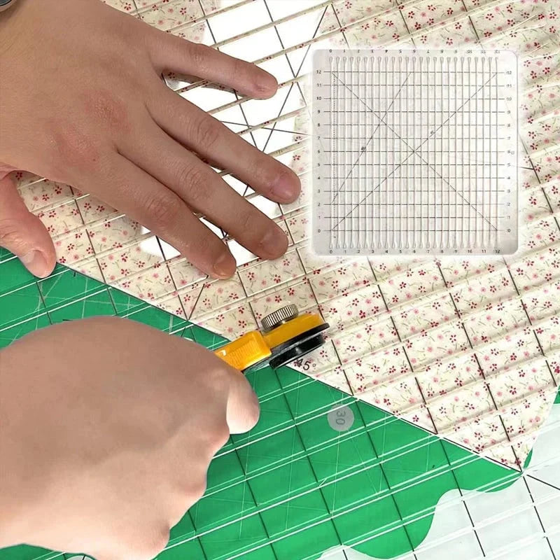 Quilt Ruler Set 5-In-1 Rotary Cutter & Non-Slip