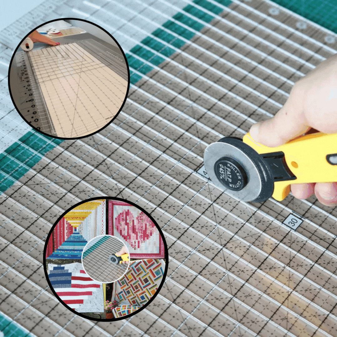 Quilt Ruler Set 5-In-1 Rotary Cutter & Non-Slip
