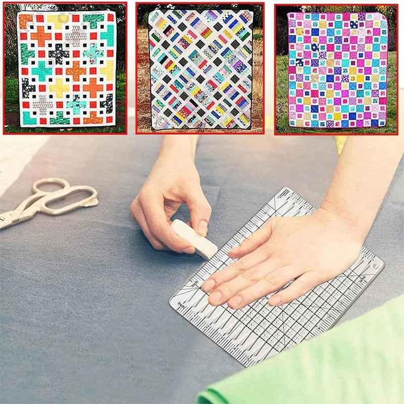 Quilt Ruler Set 5-In-1 Rotary Cutter & Non-Slip