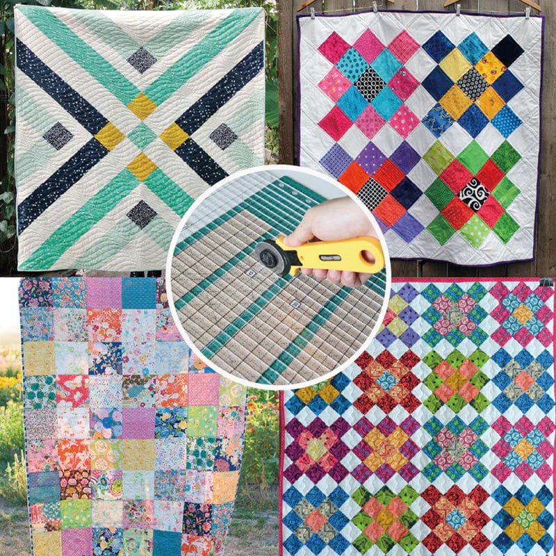 Quilt Ruler Set 5-In-1 Rotary Cutter & Non-Slip