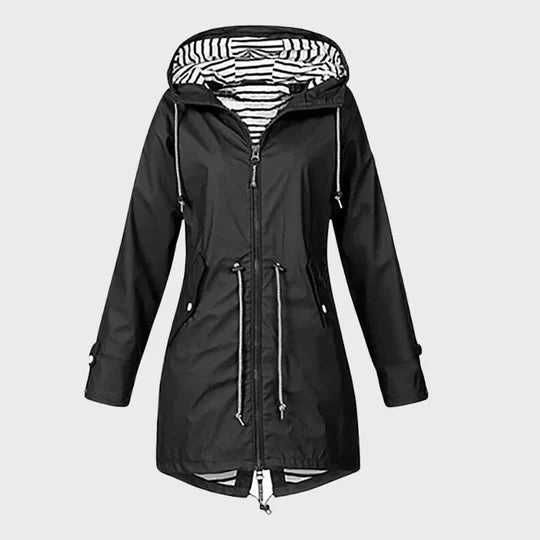 Rain Jacket Long Waterproof Lightweight & Breathable