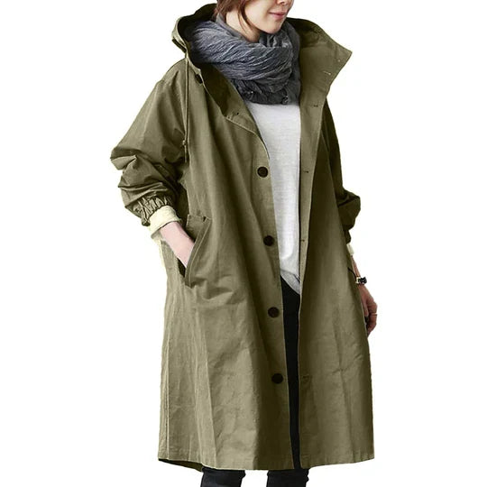 Raincoat Long Hooded Waterproof Lightweight