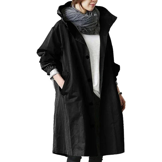 Raincoat Long Hooded Waterproof Lightweight