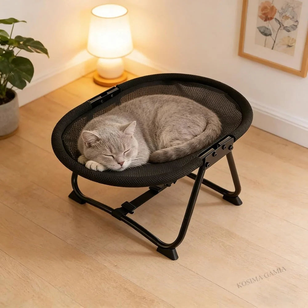 Raised Pet Bed Breathable Mesh Foldable Non-Slip Feet