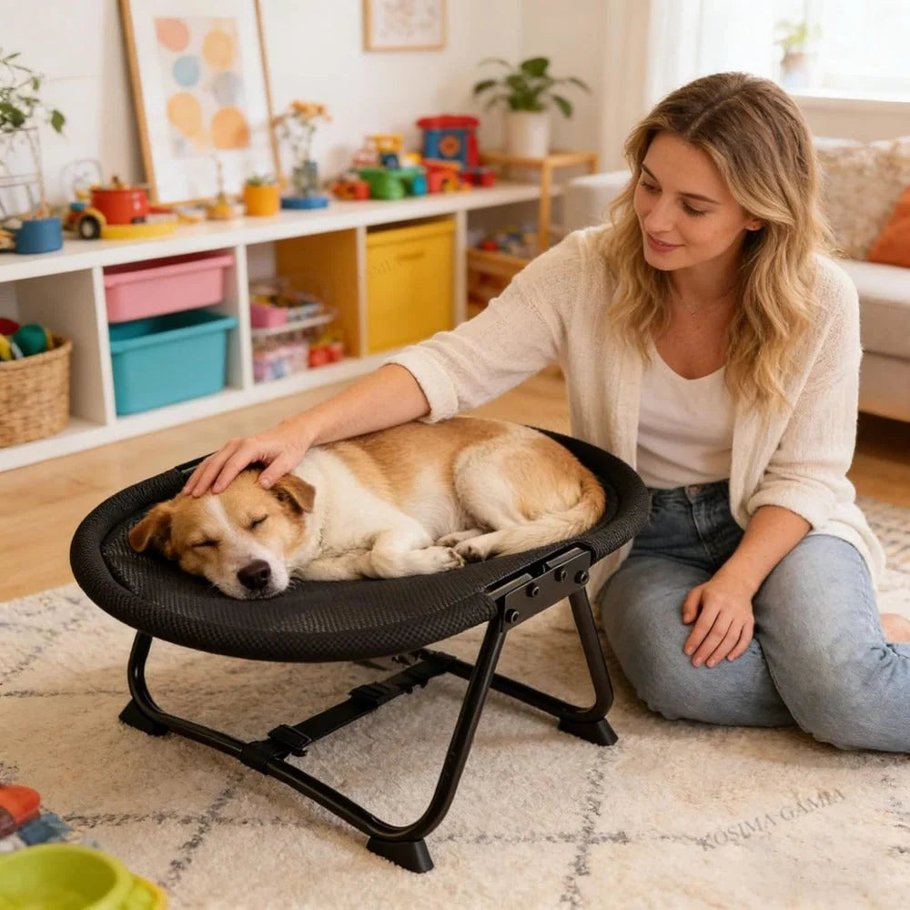 Raised Pet Bed Breathable Mesh Foldable Non-Slip Feet
