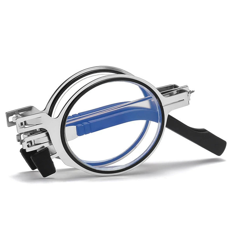 Reading Glasses Foldable Titanium Blue Light Filter