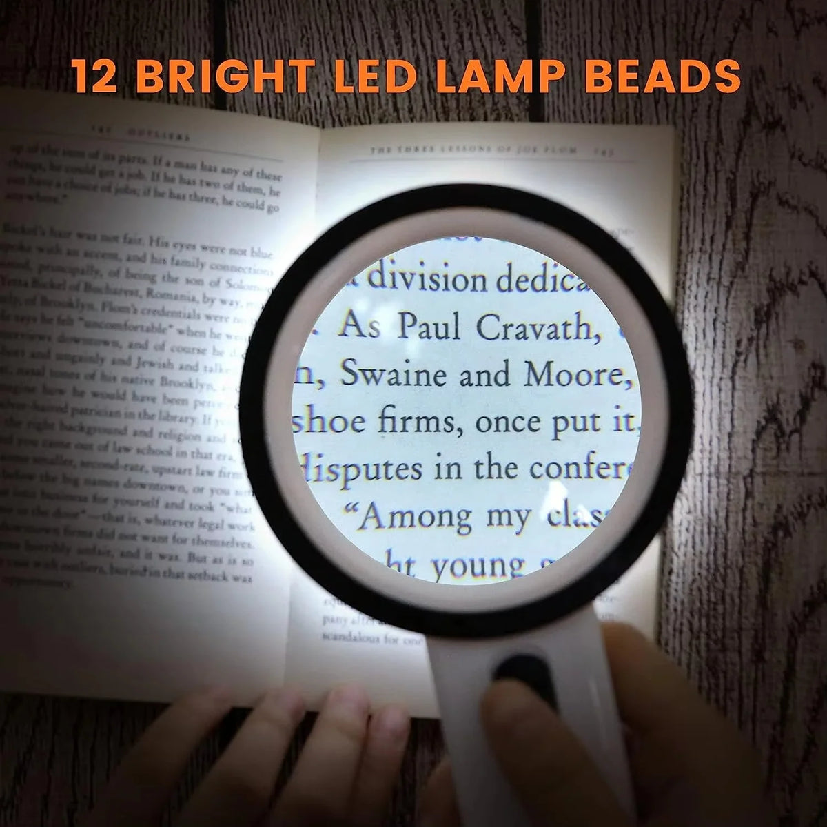 Reading Magnifier 30X Optical Adjustable LED Lighting