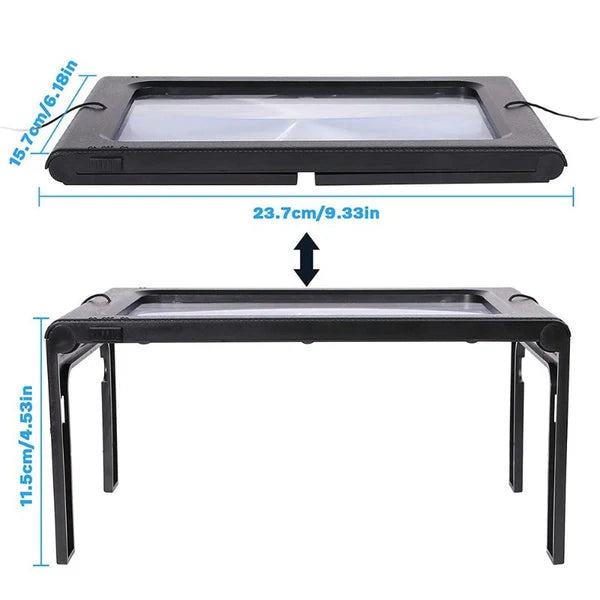 Reading Magnifier Hands-Free 3x Magnification Built-In LED