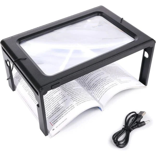 Reading Magnifier Hands-Free 3x Magnification Built-In LED