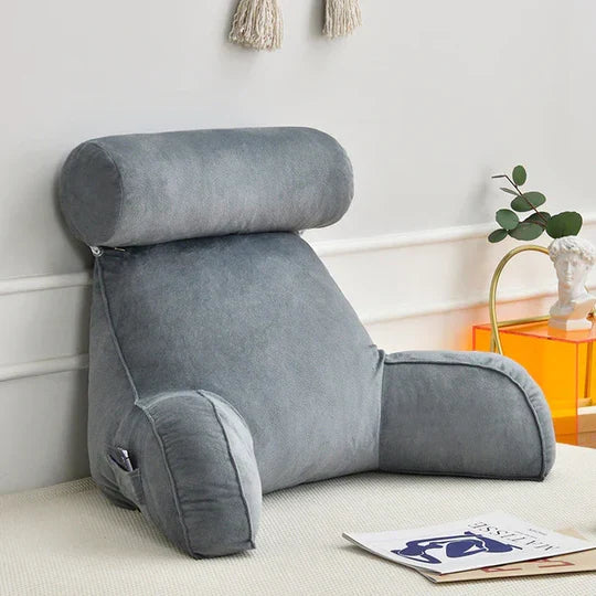 Reading Pillow Shredded Memory Foam Armrests & Side Pocket