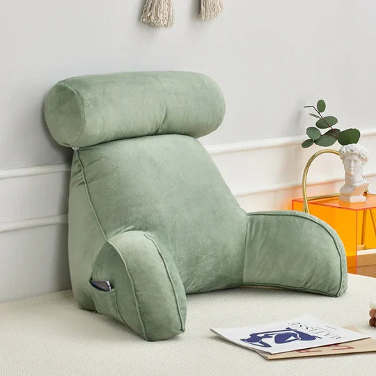 Reading Pillow Shredded Memory Foam Armrests & Side Pocket