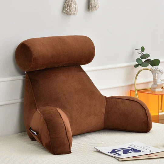 Reading Pillow Shredded Memory Foam Armrests & Side Pocket