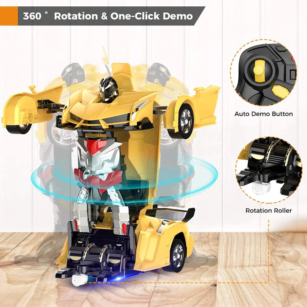 Remote Control Car Transforming Drift & Rotation Durable ABS