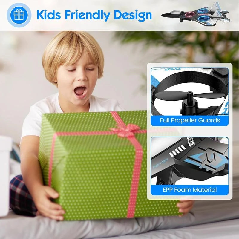 Remote-Controlled Jet Beginner-Friendly 360° Stunt & LED Lights