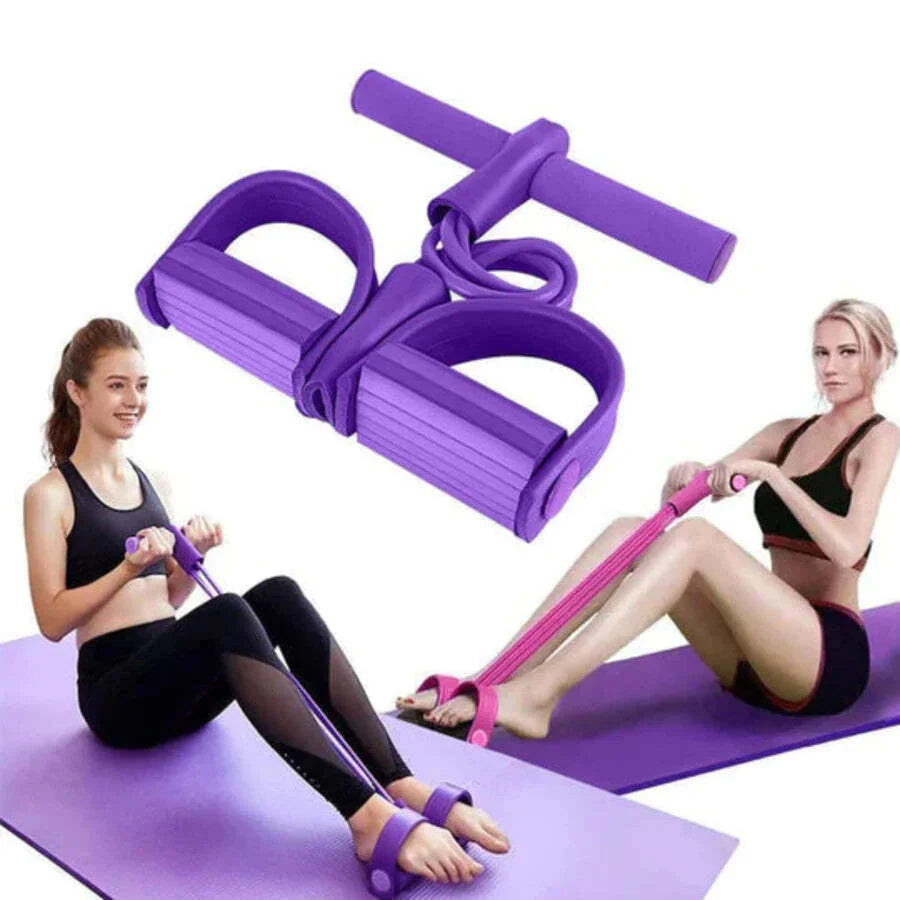 Resistance Bands TPE Thick Tubes & Non-Slip Foot Pedal