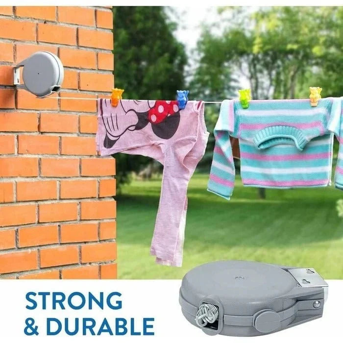 Retractable Clothesline 472 Inch Automatic Retraction Swivel Base