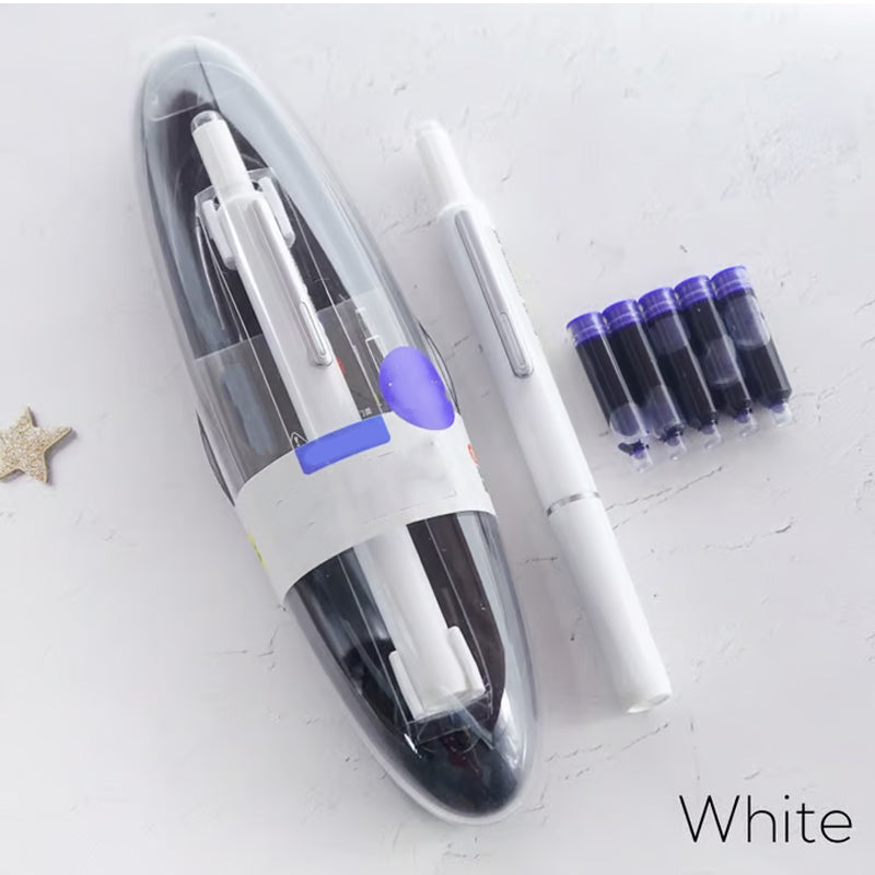 Retractable Pen Smooth Ink Refillable Stainless Steel Tip